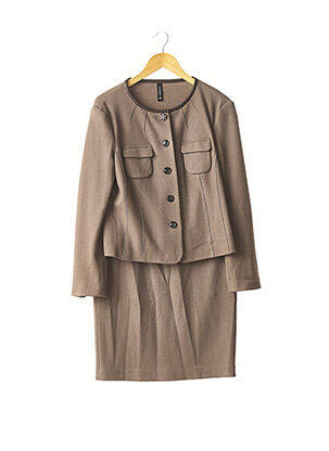 Ensemble jupe fermeture boutonnée sur le devant marron MARC CAIN femme