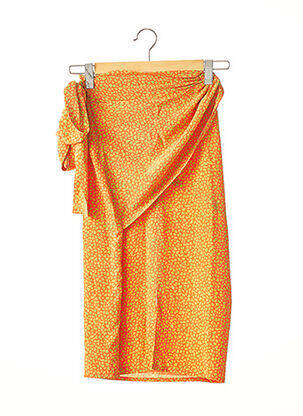 Jupe mi-longue taille à pinces orange ANGELO TARLAZZI femme