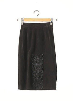 Jupe mi-longue taille à pinces noir NINA RICCI femme