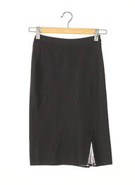Jupe mi-longue coupe droite noir LIL POUR L'AUTRE femme