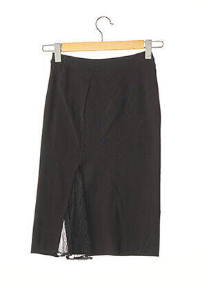 Jupe mi-longue stretch noir LIL POUR L'AUTRE femme