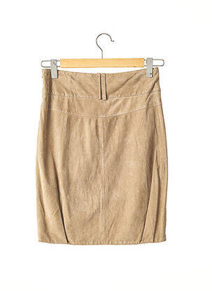 Jupe mi-longue taille à pinces beige GUNEX femme