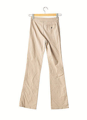 Pantalon flare stretch taille haute beige IRIE WASH femme