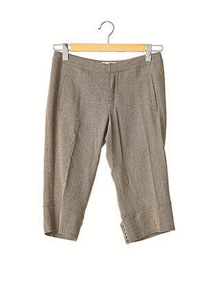 Corsaire stretch taille basse marron THOMAS BURBERRY femme