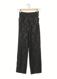 Pantalon large fermeture zip latéral taille haute noir IRIE femme