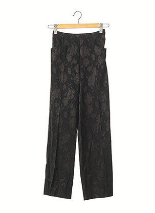 Pantalon large fermeture zip latéral taille haute noir IRIE femme