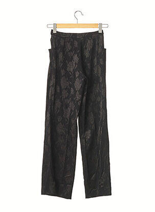 Pantalon large fermeture zip latéral taille haute noir IRIE femme