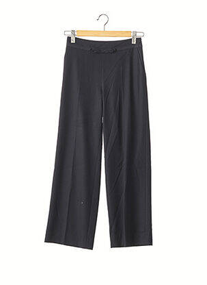 Pantalon large fermeture zip latéral taille haute bleu CAROLINA HERRERA femme