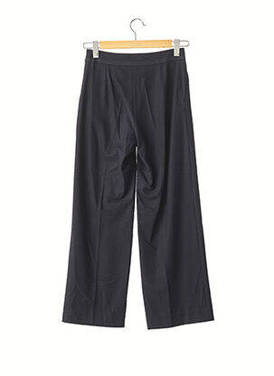 Pantalon large fermeture zip latéral taille haute bleu CAROLINA HERRERA femme