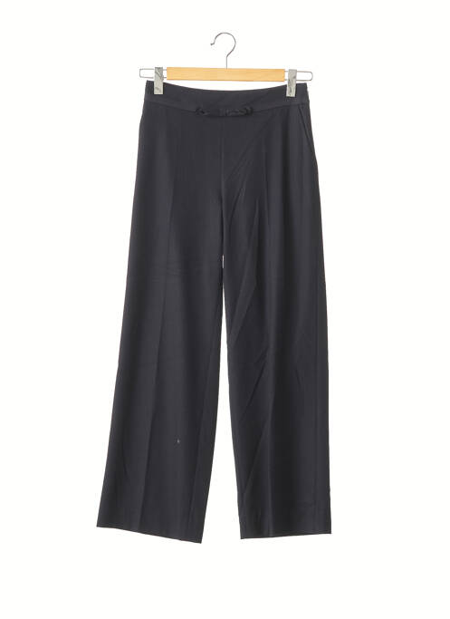 Pantalon large fermeture zip latéral taille haute bleu CAROLINA HERRERA femme