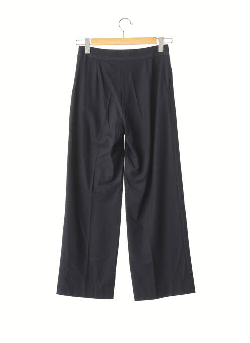 Pantalon large fermeture zip latéral taille haute bleu CAROLINA HERRERA femme