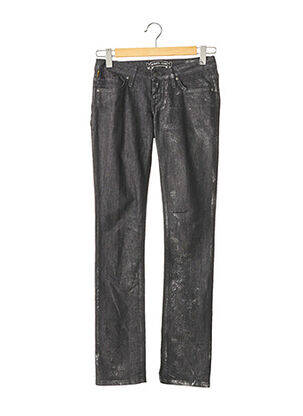 Pantalon droit stretch taille basse noir ROBIN'S JEAN femme