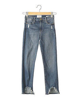 Pantalon 7/8 taille haute taille haute bleu FRAME femme