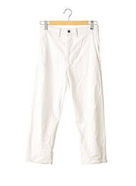 Pantalon droit stretch taille haute blanc VINCE. femme