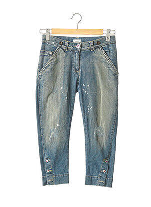 Pantacourt stretch taille normale bleu PINKO femme