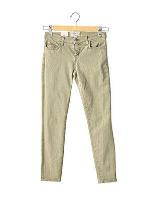 Pantalon 7/8 stretch taille basse vert CURRENTE/ELLIOTT femme