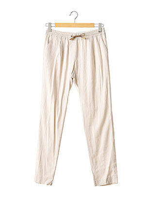 Pantalon droit taille élastique beige FABIANA FILIPPI femme