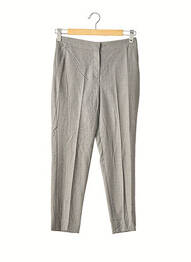 Pantalon 7/8 taille haute taille haute gris CAROLINA HERRERA femme