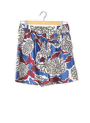 Short fermeture zippée sous rabat avec crochet taille haute bleu WEEKEND MAXMARA femme