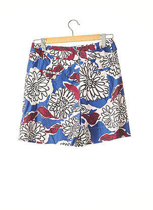 Short fermeture zippée sous rabat avec crochet taille haute bleu WEEKEND MAXMARA femme