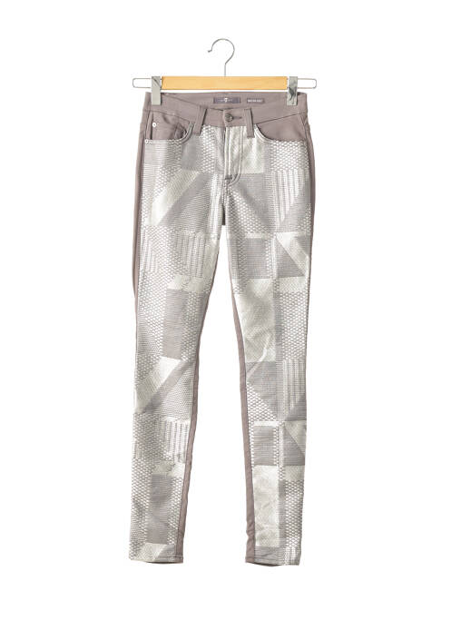 Pantalon slim poches taille haute gris 7 FOR ALL MANKIND femme