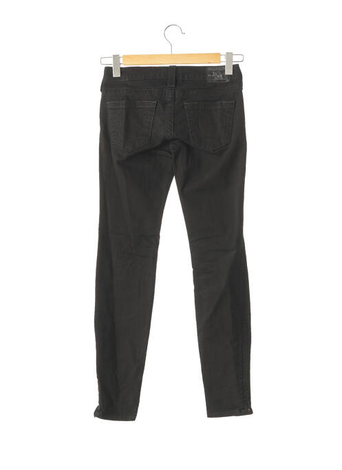 Jeans coupe slim noir TRUE RELIGION pour femme