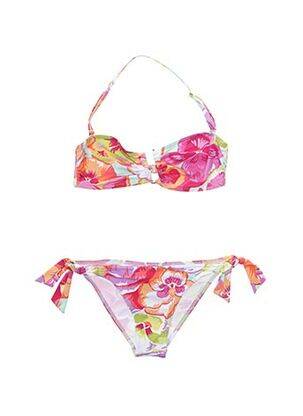 Maillot de bain 2 pièces stretch haut bandeau rose MANUEL CANOVAS femme