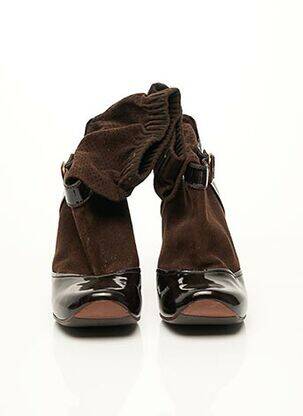 Bottines/boots nubuck talon de 7 à 9cm marron MARC JACOBS femme