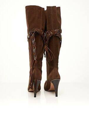 Bottes talon de 7 à 9cm marron KALLISTÉ femme