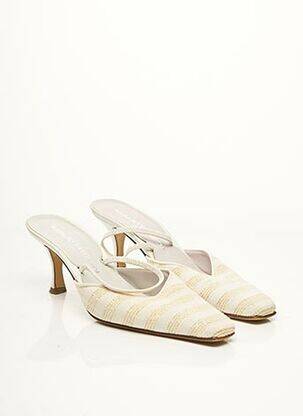 Escarpins tissage satiné talon de 7 à 9cm blanc MAUD FRIZON femme