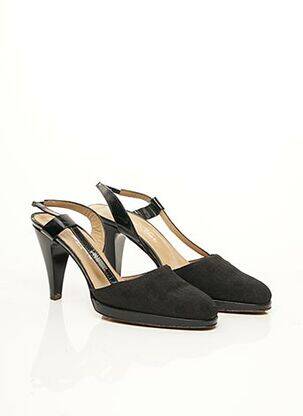 Escarpins tissage vernis talon de 7 à 9cm noir JET SET femme