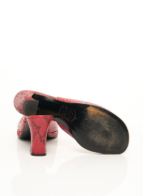Mules/sabots semelle extérieure cuir talon de 7 à 9cm rouge SARTORE femme