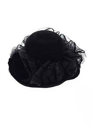 Chapeau tissage feutre noir FRANCK ET FILS femme