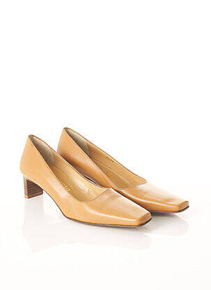 Escarpins matière lisse talon plat jusqu'à 3cm beige MANFIELD femme