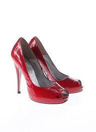 Escarpins tissage vernis talon haut de 10cm et plus rouge #OOTD femme