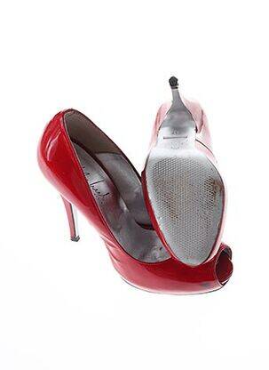 Escarpins tissage vernis talon haut de 10cm et plus rouge #OOTD femme