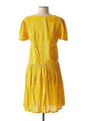 Robe mi-longue jaune KANOPE pour femme seconde vue