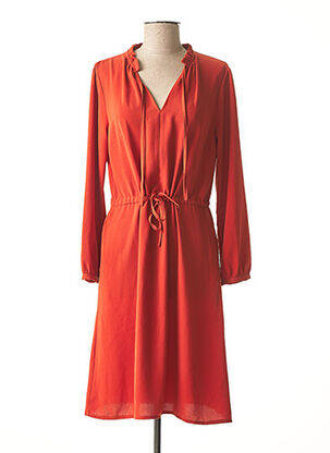 Robe mi-longue orange IMUA pour femme
