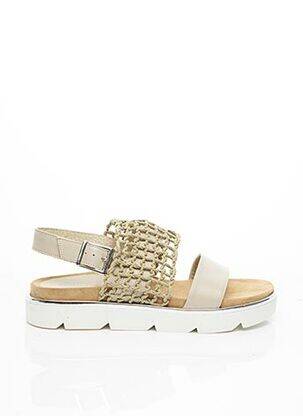 Sandales/nu pieds matière lisse talon de 4 à 6cm beige ELIZABETH STUART femme