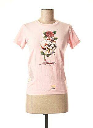 T-shirt rose DON ED HARDY pour femme