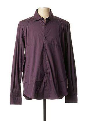 Chemise manches longues violet SERGE BLANCO pour homme