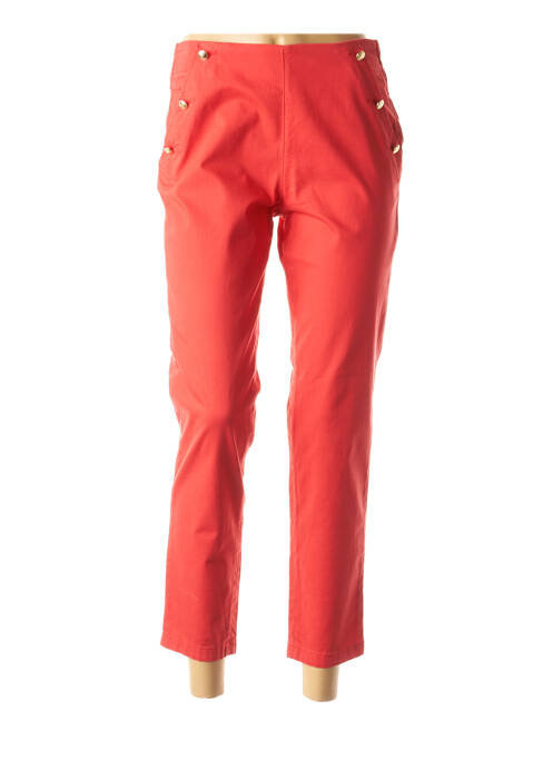 Pantalon droit rouge SAINT HILAIRE pour femme