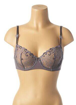 Soutien-gorge broderie gris SIMONE PERELE femme