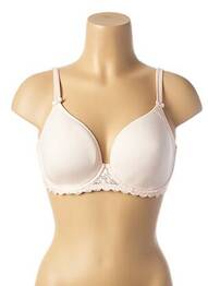 Soutien-gorge effet matière satinée haut soutien-gorge moulé rose SIMONE PERELE femme