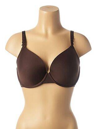 Soutien-gorge effet matière satinée haut soutien-gorge moulé marron SIMONE PERELE femme