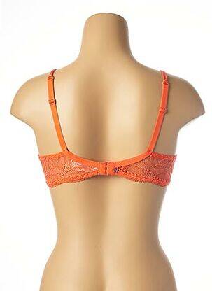 Soutien-gorge tissage dentelle haut soutien-gorge moulé orange SIMONE PERELE femme