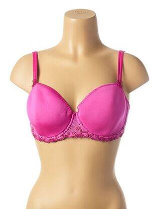 Soutien-gorge tissage dentelle haut soutien-gorge moulé rose SIMONE PERELE femme