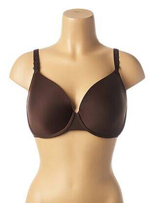 Soutien-gorge effet matière satinée haut soutien-gorge moulé marron SIMONE PERELE femme
