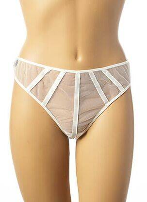Tanga stretch beige IMPLICITE femme