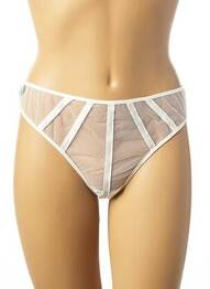 Tanga stretch beige IMPLICITE femme